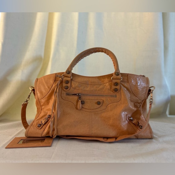 BALENCIAGA Neo Cagole City Burnt Pastel Orange Bag 🧡 RARE UNIQUE COLOR 🧡 - Picture 8 of 8